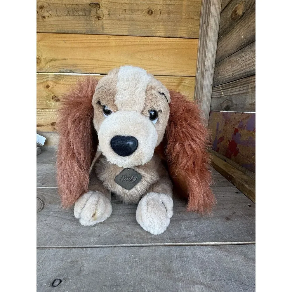 Disney Lady And The Tramp Stuffed Lady Dog With Collar‎ Metal Name Plate